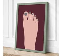 Swollen Foot Study Minimalist Canvas Wall Art Print 24x16 Inch (61 x 41 cm)