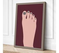 Swollen Foot Study Minimalist Canvas Wall Art Print 30x20 Inch (76 x 51 cm)