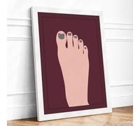 Swollen Foot Study Minimalist Framed Wall Art Print A3 (42×29.7cm) White, Wall Decor for Living Room, Bedroom, Office & Home, Ready to Hang, Art Gift