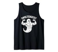 Swoltergeist Buff Swole Ghost Flexing Funny Gym Humor Pun Tank Top