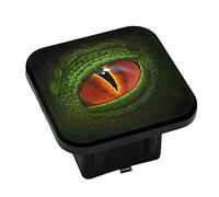 Swono Dragon Rear Hitch Cover Cute Dinosaur Green Dragon Eye Car Hitch Receiver Covers, Anti-Loss Rubber Hitch Cover Plug Caps Fits 2 Inch Auto Car Receivers