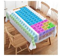 Swono Periodic Table of Elements Tablecloths Colorful Chemistry Atomic Elements Kitchen Dinning Tabletop Decoration, Polyester Table Cover for Indoor Outdoor 50x72 Inch Tablecloth