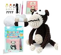 Swoolfe Crochet Kit for Beginners, Knitting Kit Step-by-Step Video Tutorials, Crochet Animal Kit, Crochet Kits for Beginners Adults Kids Women Men Beginners Crochet Kit (Gorilla)