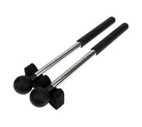 SWOOMEY 1 Pair Rubber Hammer Head Drum Sticks with Mallet Holder, Polished Metal and Rubber Material, Practical Musical Drumstick for Beginners, Suitable for Music Education and Meditation