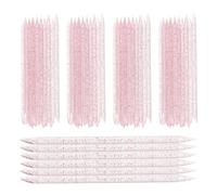 SWOOMEY 100pcs Crystal Rhinestone Picker Dotting Pen Double-ended Ps Plastic Nail Art Tool for Nail Art Enthusiasts and Beginners Suitable for Painting and French Tips