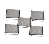 SWOOMEY 10pcs Black Polyester Fish Tank Filter Pouches Mesh Bags with Drawstring for Aquarium Filtration Reusable Fine Mesh Strainer Bag for Uneaten Food Waste and Debris Removal