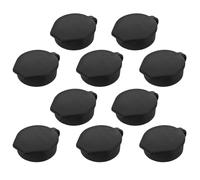 SWOOMEY 10pcs Black Rubber Door Lock Dust Cover for 19mm Cam Locks Waterproof and Dirt Resistant Protective Cap Suitable for Shops and Offices
