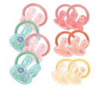 SWOOMEY 10pcs Dog Hair Bands Elastic Rope with Fabric for Small Puppy and Rabbit, Practical and Reliable Pet Hair Accessories Suitable for Festival and Thanksgiving Day
