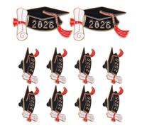 SWOOMEY 10pcs Graduation Lapel Pins: School Enamel Button Badges - 2026 Graduate Memorial Accessories Cap Pin Decorations Congratulation Season Souvenirs
