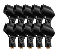 SWOOMEY 10pcs Large Size Microphone Clips Holder Clamp for Mic Stand Suitable for Audio Recording with Sturdy Pe and Abs Material for Podcasting