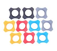 SWOOMEY 10pcs Microphone Rubber Anti Slip Ring and Anti Drop Ring Wireless Mic Accessories for Studio and Live Performance Shockproof Protection in Orange Black Grey Red