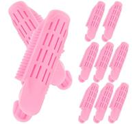 SWOOMEY 10pcs Pink Volumizing Hair Root Clips for Women Plastic Curly Hair Fluffy Clip Convenient for Daily Makeup and DIY Different Hairstyles