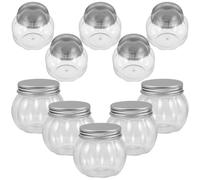 SWOOMEY 10pcs Pumpkin Milk Tea Cup Drink Bottle with Cap 150ml Plastic Aluminium Spillproof Lid Halloween for Tea Houses and Takeout Orders