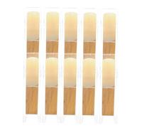 SWOOMEY 10pcs Saxophone Reeds for Soprano Sax Hardness Wooden Reeds Replacement Musical Accessories for Beginners and Students