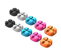 SWOOMEY 10Pcs Silicone Cable Organizers Self Adhesive Wire Clips for Desk Durable Cable Management for Home Office and Study Room Tidy Up Cords Effortlessly