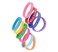 SWOOMEY 10Pcs Star Student Silicone Wristbands for Colorful Reward Bracelets Comfortable Soft Fit Classroom Supplies Stylish Recognition Bands for School