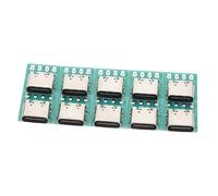 SWOOMEY 10pcs Usb c Connector Board Diy Usb Type-c Female Adapter with Pcb for Enhanced Data Transmission Compatible with Various Devices Fast and Reliable Performance