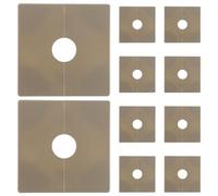 SWOOMEY 10PCS Wall Split Flange: Plastic Escutcheon Water Pipe Drain Line Cover - Round Escutcheon Plate for Home Office Hole Diameter 2.2cm Golden