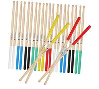 SWOOMEY 12 Pairs Non Slip Drumsticks 7A Wood Multi-Colour Percussion Sticks for Beginners and Adults Anti-Slip Design for Drum Kit Jazz and Practice Use