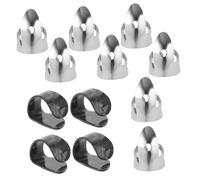 SWOOMEY 12pcs Guitar Picks Variety Pack with Celluloid Thumb and Silver Finger Picks Small Thick
