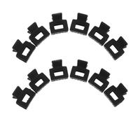 SWOOMEY 12pcs Hair Claw Clips: Mini Rectangle Black Plastic Hair Claw Clips - Non Slip Tiny Plastic Basic Jaw Clamps for All Hairstyle Girls Women