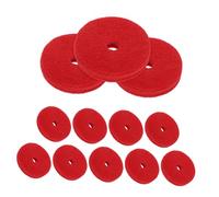 SWOOMEY 12pcs Red Cymbal Felt Pads 3.6x1cm Drum Cymbal Protection Washers Set for Jazz and Frame Drums Double-layer Thick Felt Dampeners