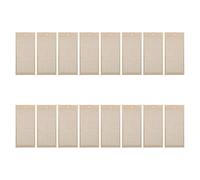 SWOOMEY 16pcs Cross Stitch Bookmarks Unfinished Wooden Rectangle Blanks for DIY Sewing Decor and Marking Place in Books, Khaki Wood Material for Hanging Ornament and Jewelry Making