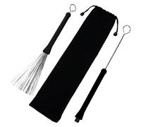 SWOOMEY 1Pair Retractable Drum Brushes Wire Sticks with Bag for Jazz Drums for Beginners Youth Bands Enhanced Articulation Volume Control