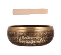 SWOOMEY 1Set Multipurpose Meditation Singing Bowl with Wooden Pestle Portable Bowl for Mind Healing Relaxation and Yoga Practice for All