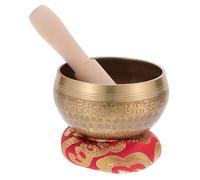 SWOOMEY 1Set Tibetan Singing Bowl with Wooden Stick and Washer Handmade Meditation Bowl for Mindfulness Yoga and Chakra Healing