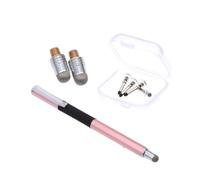 SWOOMEY 2-in-1 Capacitive Stylus Pen Set for Touchscreens with 5 Pieces Including Rose Gold Pen, 2 Conductive Cloth Tips, and 2 Silicone Discs for Tablets, Smartphones, and Computers