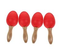 SWOOMEY 2 Pairs Orff Instrument Sand Hammer Teaching Instrument Kettlebell Dumbbell Rack Mute Dampers Small Dumbbell Rack Dumbbell Rack Double-headed Pen Food Environmental Abs Red