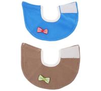 SWOOMEY 2 Pcs Anti-pecking Collars for Pet Birds Felt Cloth Material with Bow Multifunctional Protective Neck Rings Preventing Pecking Random Color