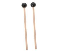 SWOOMEY 2 Pcs Wooden Glockenspiel Drum Sticks with Black Handles, Xylophone Mallets for Adults Music Percussion Instruments, Sturdy Steel Tongue Drum Mallets for Precise Sound