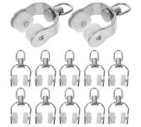 SWOOMEY 20pcs Curtain Track Roller Accessories Window Treatment Hardware Plastic Stainless Steel Versatile Convenient Operation Silver Gliders for Curtain Tracks and Windows