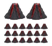 SWOOMEY 20pcs Realistic Mini Volcano Model: Small Eruption Lava for Dinosaur Scenes & Educational Play - Aquarium Volcano Statue for Sand Table Landscaping