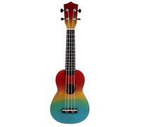 SWOOMEY 21 Inch Ukulele Starter Kit for Beginners, Rainbow Painted Design Synthetic Wood Mini Guitar Set with Polished Tone, Gift for Children, Gig Bag Tuner