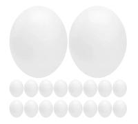 SWOOMEY 24pcs Artificial Fake Bird Eggs Plastic Reusable Simulation Eggs for Parakeet Lovebird Conure Nesting Box Accessories Egg-laying Deterrent Bird Nests Decor