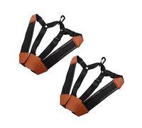 SWOOMEY 2pcs Boys and Girls Saxophone Shoulder Straps Comfortable Easy-wear Wide Design Sax Harness Black