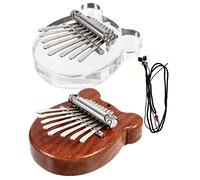 SWOOMEY 2pcs Cute Mini Kalimba Thumb Piano Music Instruments Note Cartoon Design for Home Decor and Learning Ethereal Sound for Beginners and Advanced Players