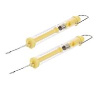 SWOOMEY 2pcs Dual Scale Spring Balance Scales Cylinder Design and Easy Hanging Hook, Plastic Material Scientific Force Meter for Classroom and Experiment Use Random Color