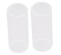 SWOOMEY 2pcs Glass Guitar Slides 5.1cm Glass Bottleneck Finger Slides Accessories for Blues Jazz Country Players