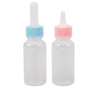 SWOOMEY 2pcs Kitten Feeding Bottles with Balanced Capacity and Easy to Use Design, Made of Sturdy Pp and Silicone, for Newborn Pets and Kittens, Pet Nursing Bottle for Feeding Puppies