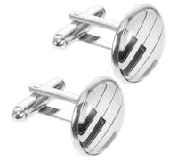 SWOOMEY 2pcs Men Silver Alloy Vintage Piano Pattern Cufflinks with Smooth Appearance and Safe to Clothes or Hands, Creative Delicate Style for Birthdays and Anniversaries