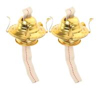 SWOOMEY 2pcs Oil Lamp Burner Base with Versatile Wick and Adjustable Regulator for Vintage Style Kerosene Lamps Made of Sturdy Aluminum Alloy