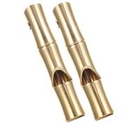 SWOOMEY 2pcs Outdoor Whistles Copper Bamboo Whistle Keychain Decorations for Referees Camping Emergency Use Loud Sound Design