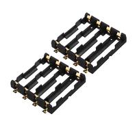 SWOOMEY 2pcs Parallel Lithium Battery Box Battery Holder Case, Black Plastic Alloy, Portable Stable Output Assurance for Christmas and Wedding Decoration