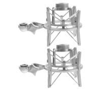 SWOOMEY 2pcs Portable Microphone Shock Mount Holder Desktop Mic Clip for Recording Condenser Mic Stand Accessory for