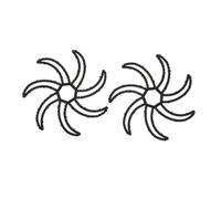 SWOOMEY 2pcs Silicone Helmet Gasket Helmet Pads for Bike Black Pads Bike Replacement