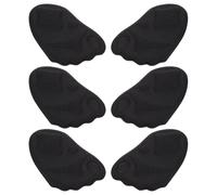 SWOOMEY 3 Pairs Black Half Sole Insoles for Foot Pain Relief Soft Sponge and Cloth Material, Non-Slip Double-Sided Tape Design, Suitable for Casual Shoes and Sneakers